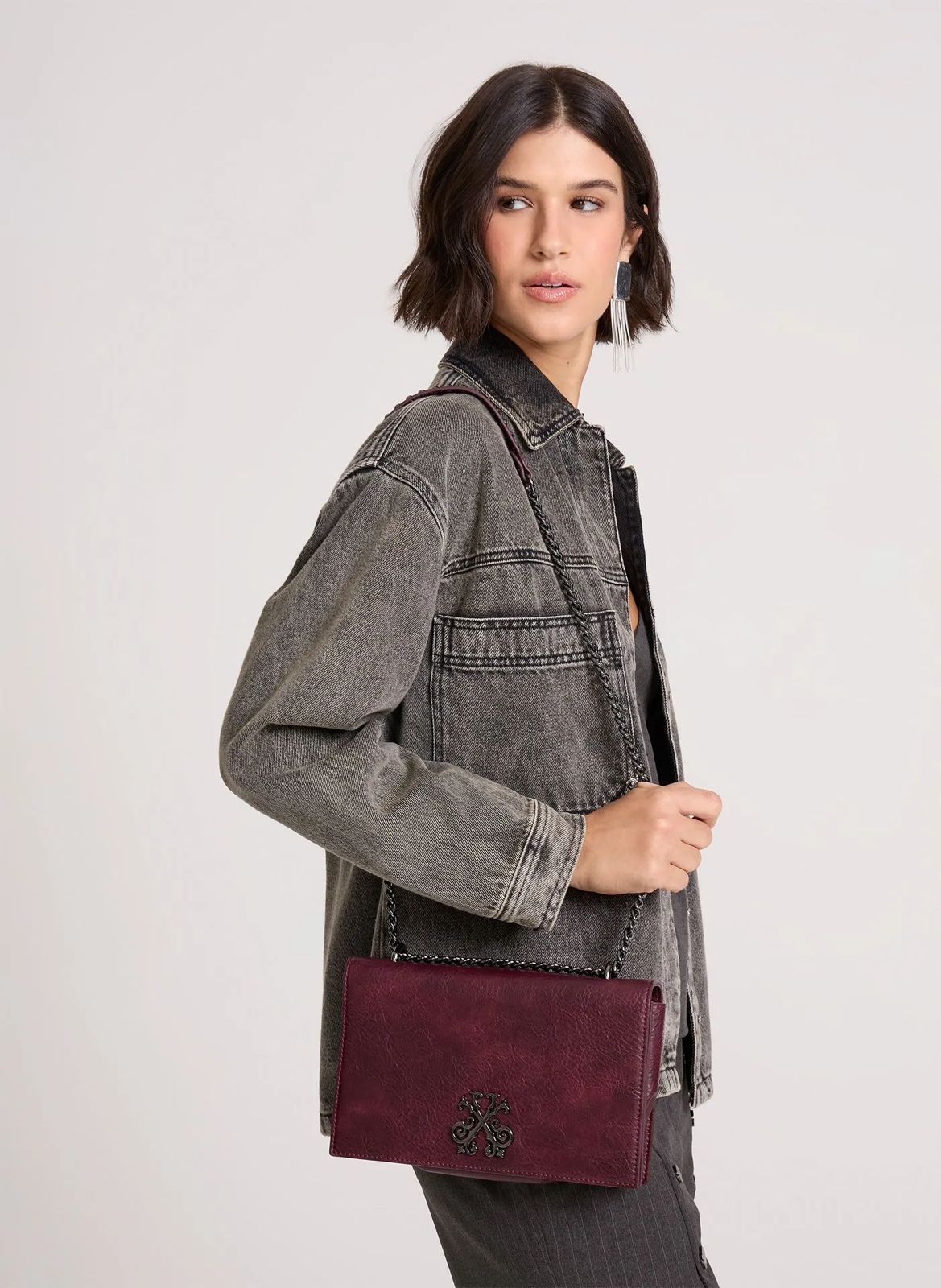 JOHN JOHN - SHOULDER BAG CITY ESTAR GRAPE