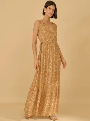 MOB - VESTIDO LONGO DECOTE V ESTAMPA EL PARAÍSO