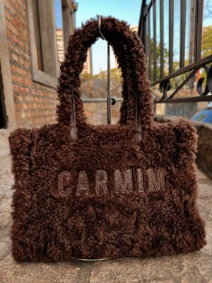 CARMIM - BOLSA PELUCIADA MARROM
